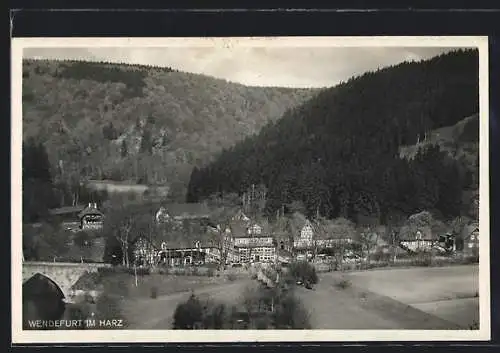 AK Wendefurt im Harz, Teilansicht aus der Vogelschau