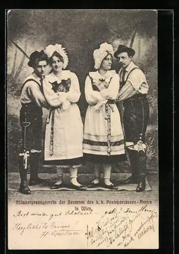 AK Wien, Männergesangverein der Beamten des k.k. Postsparkassen-Amtes