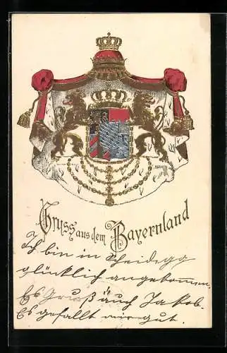 AK Wappen des Bayernlandes