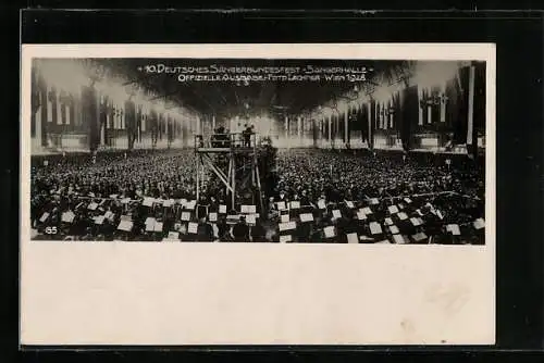 AK Wien, 10. Deutsches Sängerbundesfest 1928, Sängerhalle, Innenansicht