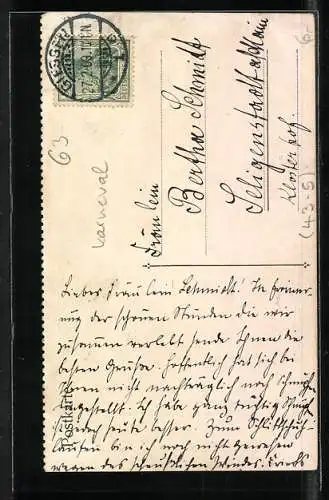 AK Zwei Matrosenjungen mit Dolch im Zeichen des Prinzen Karneval, 1909