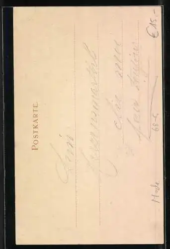 AK Mode anno 1840, Im Frühling küsst sich ein Paar