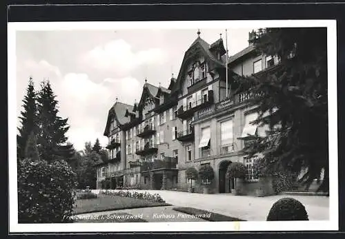 AK Freudenstadt /Schwarzwald, Kurhaus Palmenwald mit Anlagen