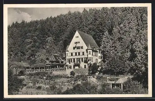 AK Bad Niedernau, Kriegererholungsheim des Kriegerbundes, mit Garten