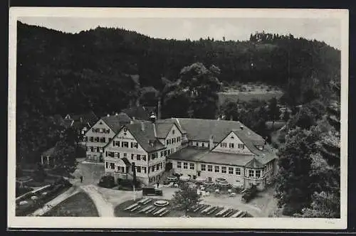 AK Bad Niedernau, Bad Hotel aus der Vogelschau