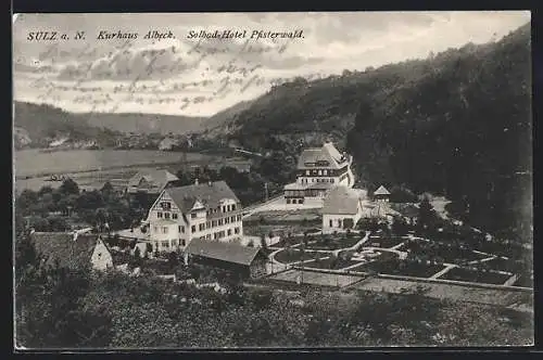 AK Sulz a.N., Kurhaus Albeck, Solbad-Hotel Pfisterwald