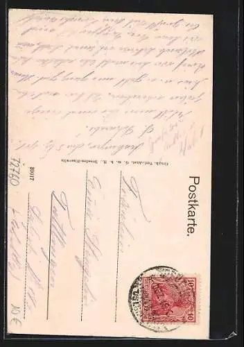 AK Reutlingen, Strassenpartie mit Marienkirche