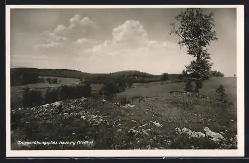 AK Heuberg /Baden, Blick auf den Truppenübungsplatz