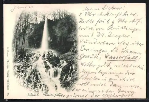 AK Urach, Blick auf den Wasserfall