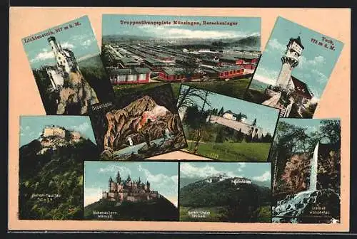 AK Münsingen, Truppenübungsplatz, Schloss Grafeneck