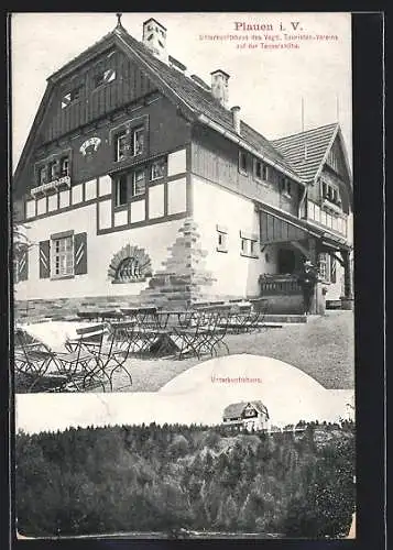 AK Plauen i. V., Unterkunftshaus des Vogtl. Touristen-Vereins auf der Tennerahöhe