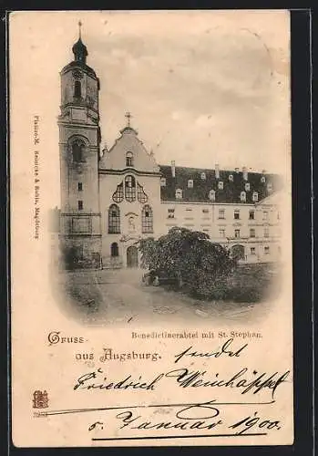 AK Augsburg, Benedictinerabtei mit St. Stephan