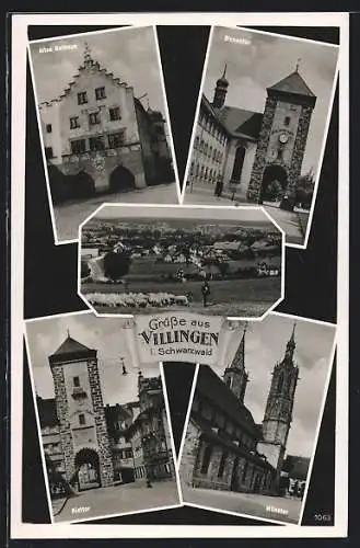 AK Villingen i. Schwarzwald, Altes Rathaus, Bickentor, Riettor