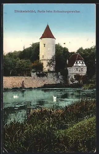 AK Dinkelsbühl, Partie beim Rothenburgerweiher