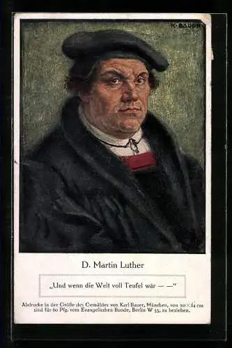 AK D. Martin Luther Und wenn die Welt voll Teufel wär...