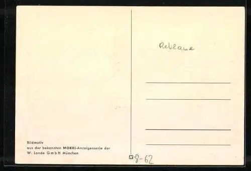 AK Hof, Michaeliskirche, Reklame Tabak, Mokri