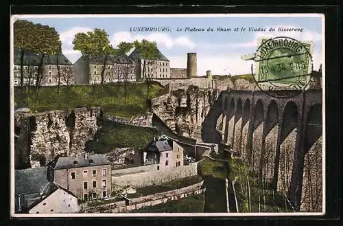 AK Luxembourg, Le Plateau du Rham et le Viaduc du Bisserweg