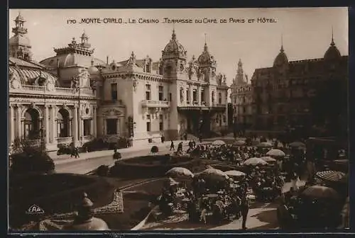 AK Monte-Carlo, Le Casino, Terrasse du Cafe de Paris et Hotel