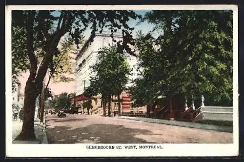 AK Montreal, Sherbrooke Street West with cars
