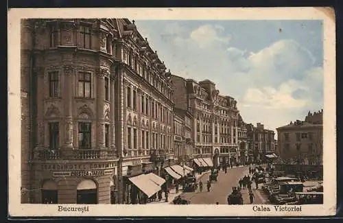 AK Bucuresti / Bukarest, Strassenpartie: Calea Victoriei