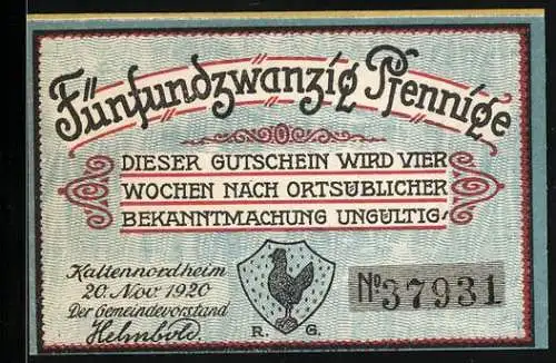 Notgeld Kaltennordheim 1920, 25 Pfennig, Panorama