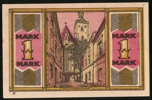 Notgeld Oels in Schl., 100 Pfennig, Schlosskirche