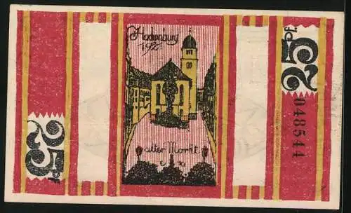 Notgeld Hachenburg 1921, 25 Pfennig, Alter Markt, Wappen