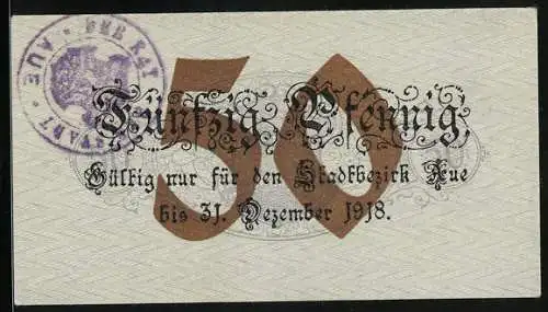 Notgeld Aue 1918, 50 Pfennig, Signatur