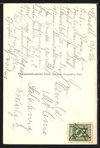 AK Neusiedl, Am Neusiedler-See mit Segelboot