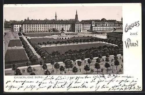 Lithographie Wien, Kaiserliche Burg