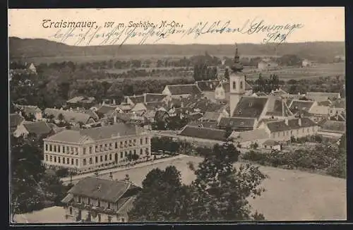 AK Traismauer /N.-Oe., Ortsansicht aus der Vogelschau