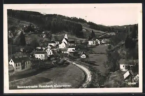 AK Warth-Hassbach, Teilansicht mit Kirche