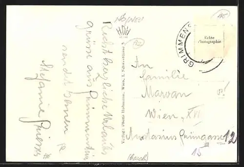 AK Grimmenstein /N. D., Unterhochegg aus der Vogelschau