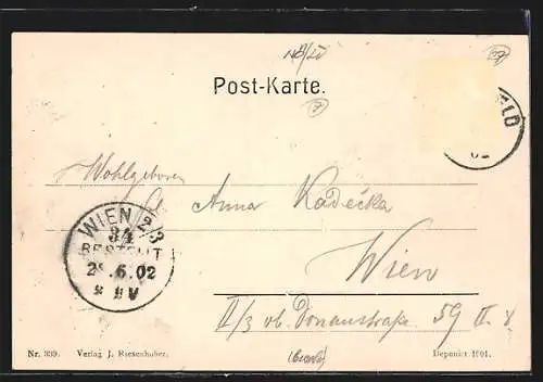 AK Hainfeld /N.-Oe., Teilansicht mit Kirche