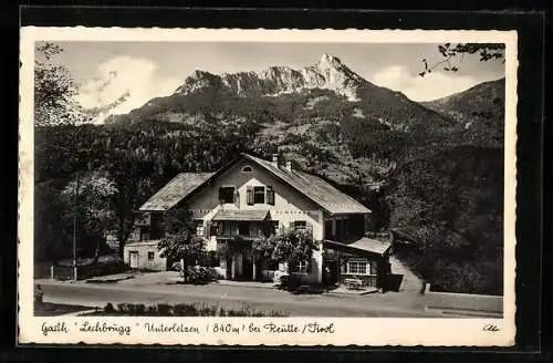 AK Pflach /Tirol, Gasthaus Lechbrugg in Unterletzen