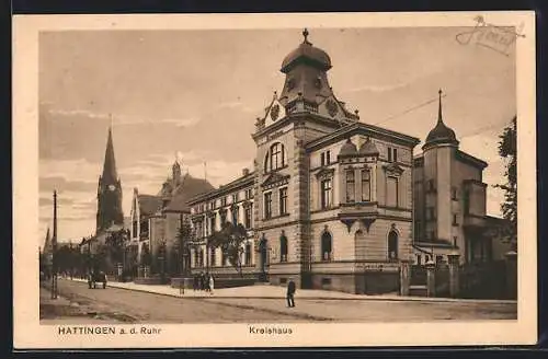 AK Hattingen / Ruhr, Blick auf Kreishaus