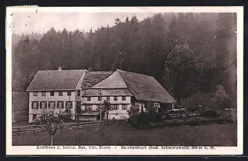 AK Reichenbach / Schwarzwald, Gasthaus zur Sonne Chr. Storz