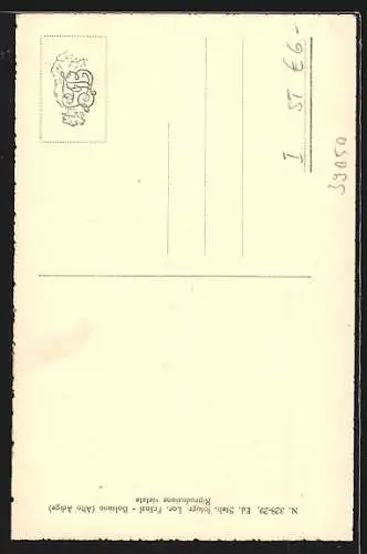 AK St. Cyprian, Ortspanorama mit dem Rosengarten