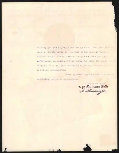 Rechnung Hildesheim 1916, Hermann Bade, Grosshandlung für Metall-, Elektro- und Lederwaren, Schutzmarke Bade Duplex