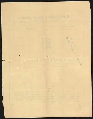 Rechnung Remscheid-Haddenbach, J. Gottlieb, Feilen- & Werkzeugfabrik und Stanzwerke, Ansicht einer Stanzmaschine