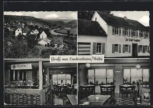 AK Laubenheim / Nahe, Gasthaus zur Stadt Frankfurt von J.Müller, 4 Ansichten