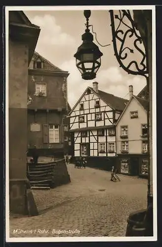 AK Mülheim / Ruhr, Blick in die Bogenstrasse