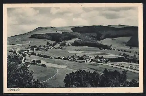 AK Abtsroda /Rhön, Ortsansicht mit Wasserkuppe