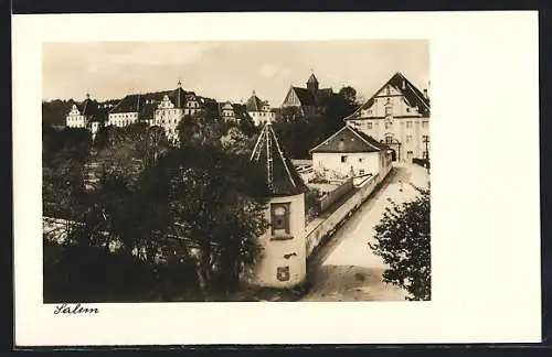 AK Salem / Baden, Strassenpartie mit Kirche