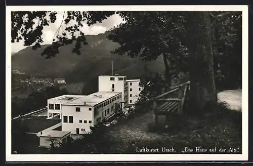 AK Urach / Luftkurort, Blick auf Das Haus auf der Alb