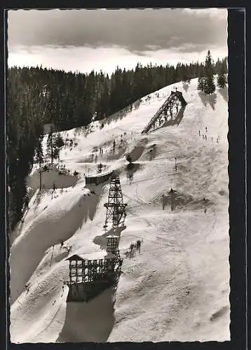 AK Feldberg / Schwarzwald, Skistadion im Schnee