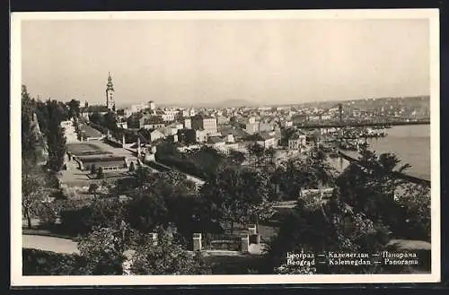 AK Beograd, Kalemegdan, Panorama der Stadt