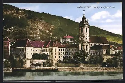 AK Dürnstein /Wachau, Schloss und Pfarrkirche