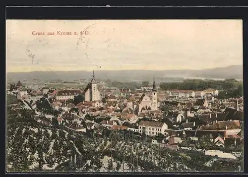 AK Krems a. d. Donau, Totalansicht von oben