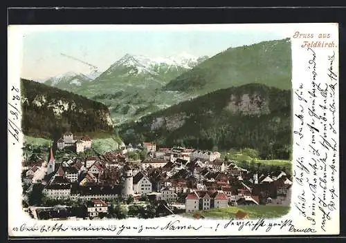 AK Feldkirch, Totalansicht des Ortes